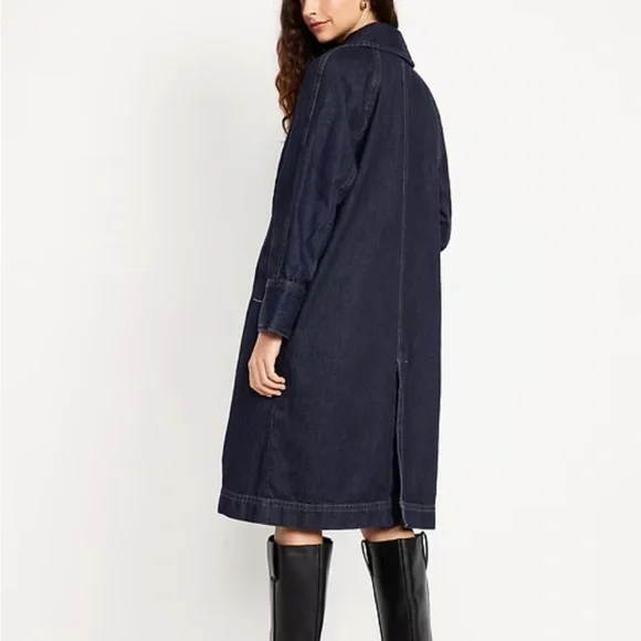 NWT Old Navy Dark Blue Denim Barn Jacket Size XL - Picture 2 of 9